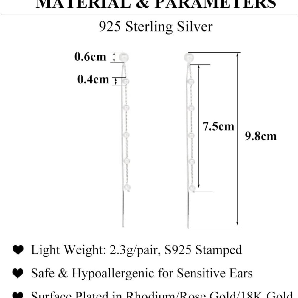 Solid 925 Sterling Silver Simulated Shell Pearl D… - image 7